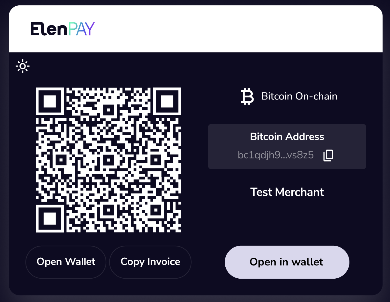Widget Onchain Deposit